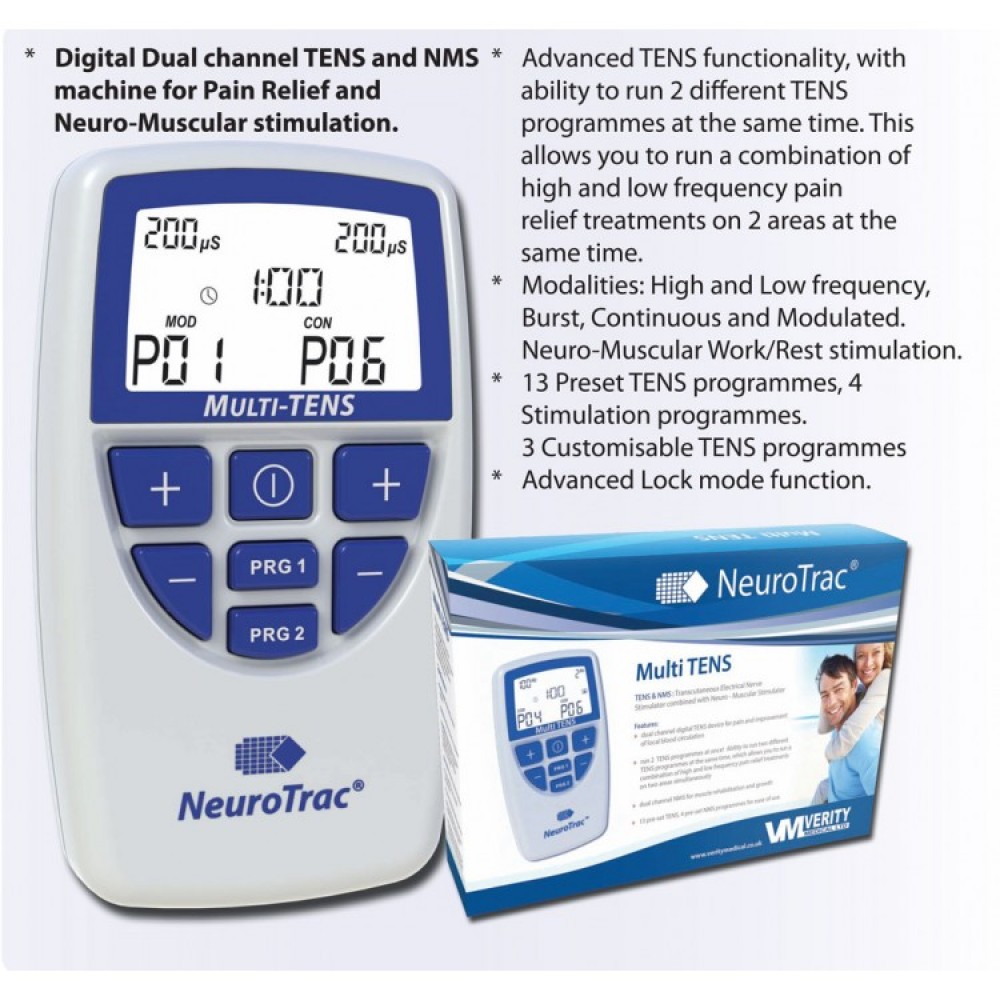 NeuroTrac Multi TENS - TENS and NMS - TENS and NEMS - Pain Relief 